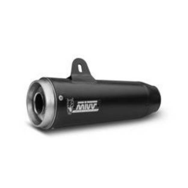 Afbeeldingen van MIVV RVS BLACK GHIBLI dempers Moto Guzzi V7 Classic / Special / Stone '08-