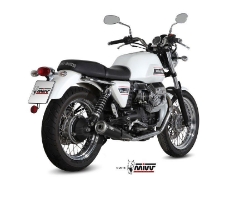 Afbeeldingen van MIVV RVS BLACK GHIBLI dempers Moto Guzzi V7 Classic / Special / Stone '08-