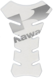 Afbeeldingen van Tankpad transparant met Kawasaki logo zwart
