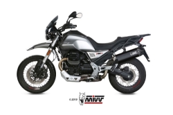 Afbeeldingen van MIVV Speed Edge steel black RVS demper Moto Guzzi V85TT '21-