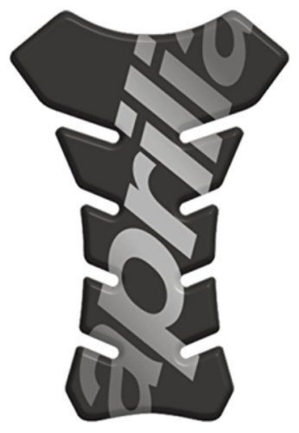 Afbeeldingen van Tankpad zwart met logo Aprilia