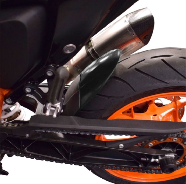 Afbeeldingen van Achterspatbord verlenger mat zwart voor het originele spatbord KTM 125/390 Duke '17-21