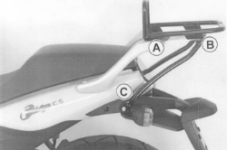 Afbeeldingen van Topdrager zilver Hepco & Becker BMW F650CS '03-