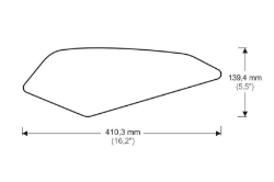 Afbeeldingen van Tank protector/grip stickers zwart Puig BMW R1200RS ’14-‘18