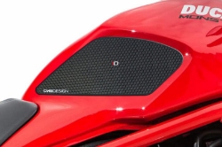Afbeeldingen van Tank protector/grip stickers zwart Puig Ducati Monster 821/1200 (S) (R) ’14-