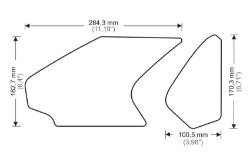 Afbeeldingen van Tank protector/grip stickers zwart Puig Honda CBR1000RR/SP ’12-16