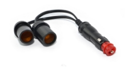 Afbeeldingen van Stekker sigaret met verloop naar 2 sigaret aansluitingen Baas