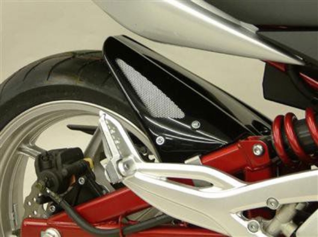 Afbeeldingen van Achterspatbord sport-line zwart met zilver gaas Kawasaki ER-6N/F 2006-2008