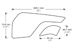 Afbeeldingen van Tank protector/grip stickers zwart Puig Triumph Tiger 1200 modellen