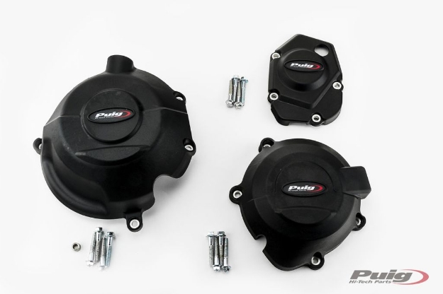 Afbeeldingen van Engine cover set 3-delig Puig Kawasaki Z900 '17- / Z900SE '22-