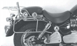 Afbeeldingen van Kofferrek chroom Hepco & Becker Triumph Bonneville Amerika 2001-2010 / Speedmaster '03-'10