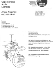 Afbeeldingen van Topdrager zilver minirack Hepco&Becker Aprilia LEONARDO 125/ 150 '96-'98