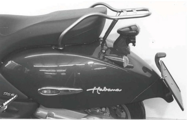 Afbeeldingen van Topdrager chroom Minirack Hepco&Becker Aprilia Habana 50/ 125/ Custom '99-'01/ Mojito 50/ 125/  Custom '04-