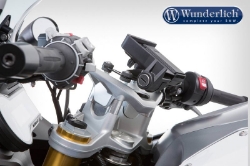 Afbeeldingen van Handlebar riser for Models without BMW Navigation System 25mm BMW R1200R(S) LC - silver Wunderlich