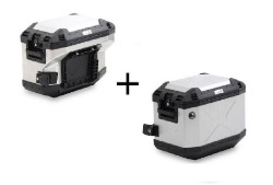 Afbeeldingen van Kofferset Hepco&Becker 'Cutout' met RVS rek en Xplorer koffers BMW R1200GS / Adventure '08-13