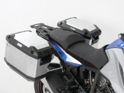 Afbeeldingen van Kofferset Hepco&Becker 'Cutout' met RVS rek en Xplorer BLACK koffers KTM 1290 Super Adventure 2016-