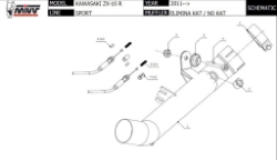 Afbeeldingen van MIVV RVS KAT vervanger Kawasaki ZX10-R '11-'15