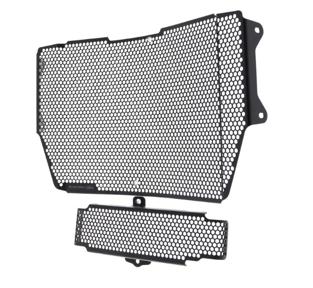 Afbeeldingen van Radiator/oliekoeler cover set zwart Evotech Performance Triumph Speed Triple RS '18-20