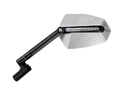 Afbeeldingen van Stuurspiegel model GTI met LED knipperlicht links zwart/zilver Puig