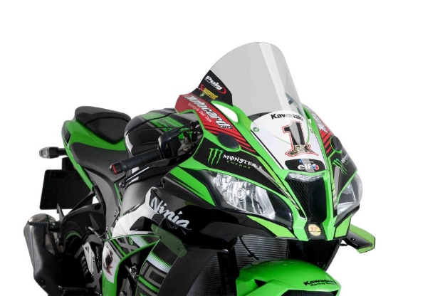 Afbeeldingen van Vervangingsruit R-Racer Puig Kawasaki ZX10-R '16-'18-Transparant
