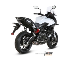 Afbeeldingen van MIVV 2-1 systeem met carbon ovaal demper en carbon end cap Kawasaki Versys 650 '15-20