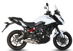 Afbeeldingen van MIVV 2-1 systeem met Oval Classic RVS demper Kawasaki Versys 650 '15-20