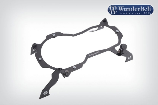 Afbeeldingen van Foldable headlight protector clear BMW R1200GS LC/ Adventure - black Wunderlich