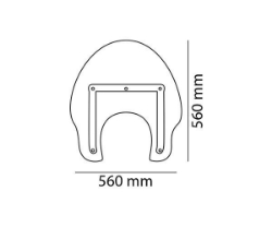 Afbeeldingen van Windscherm model America 2 transparant Puig