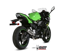 Afbeeldingen van MIVV systeem met MK3 RVS Kawasaki Ninja 650 / Z650 '17-22 (1 lambda)