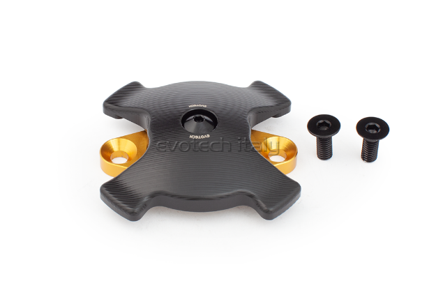 Afbeeldingen van Timing Inspection cover met slider Evotech voor diverse Ducati modellen - goud