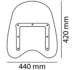 Afbeeldingen van Windscherm model Chopper transparant Puig