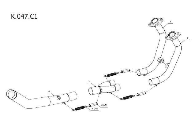 Afbeeldingen van MIVV RVS KAT vervanger Kawasaki Ninja 400 / Z400 '19-
