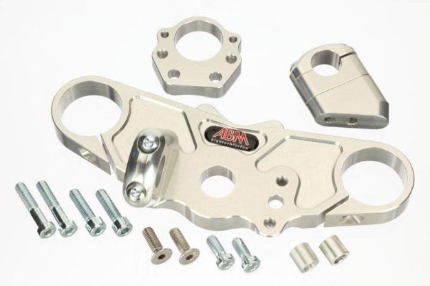 Afbeeldingen van Superbikestuurombouw kroonplaat zwart Honda CBR600RR '03-04 UVK