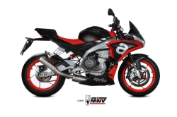 Afbeeldingen van MIVV Full System met X-M1 titanium demper Aprilia RS660 / Tuono 660 '21-