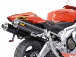 Afbeeldingen van MIVV Oval Classic carbon demperset High up (small) Aprilia RSV1000/ Factory '04-'08/ Tuono '06-