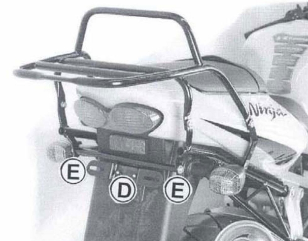 Afbeeldingen van Topdrager zwart Hepco & Becker Kawasaki ZX9-R '02-'03