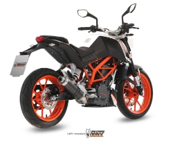 Afbeeldingen van MIVV compleet systeem met carbon GP demper KTM 390 Duke '13-