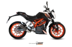 Afbeeldingen van MIVV compleet systeem met steel black GP demper KTM 390 Duke '13-