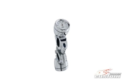 Afbeeldingen van Temperatuurmeter voor stuurmontage 22/25,4mm met witte plaat - body chroom Custom Acces