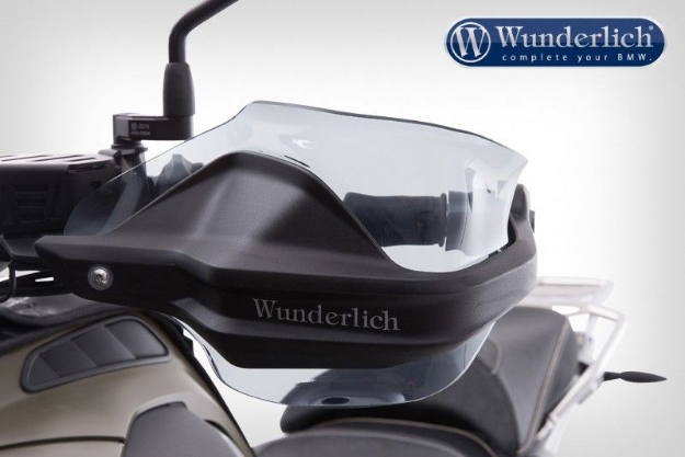 Afbeeldingen van Hand guard extension CLEAR PROTECT diverse BMW modellen - smoked grey Wunderlich