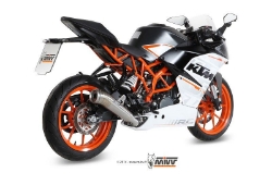 Afbeeldingen van MIVV compleet RVS systeem met Ghibli RVS demper KTM RC390 '14-