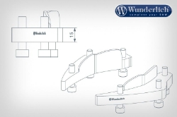 Afbeeldingen van Handlebar riser BMW K1600B/Grand America/GT/GTL - silver Wunderlich