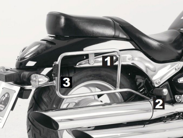 Afbeeldingen van Kofferrek chroom Hepco&Becker Suzuki M800 '10-