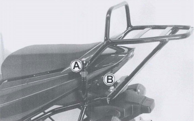 Afbeeldingen van Topdrager zwart Hepco & Becker Suzuki SV650 N / S '03-'07