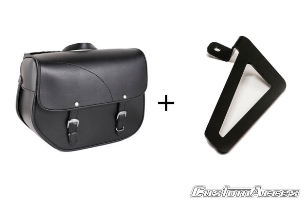 Afbeeldingen van Zadeltas Sant Louis met universele afstandhouders CustomAcces links voor Harley Davidson Sportster 883 IRON