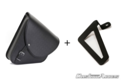 Afbeeldingen van Barcelona zadeltas zwart rechts met universele afstandhouders Custom Acces - 10 ltr