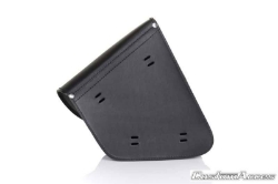 Afbeeldingen van Barcelona zadeltas zwart links met universele afstandhouders Custom Acces - 10 ltr