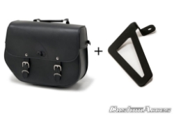 Afbeeldingen van Zadeltas met metale plaat Sant Louis met universele afstandhouders CustomAcces rechts voor Harley Davidson Sportster 883 IRON