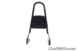 Afbeeldingen van Sissybar zwart Custom Acces model Speed voor diverse Harley Davidson modellen