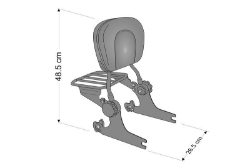Afbeeldingen van Sissybar RVS Custom Acces model Luxus Sportster voor diverse Harley Davidson modellen